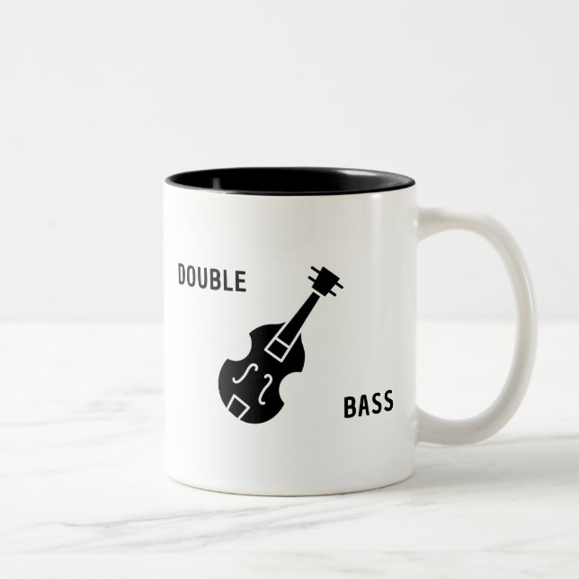 Dubbla Bass i svart Två-Tonad Mugg (Höger)