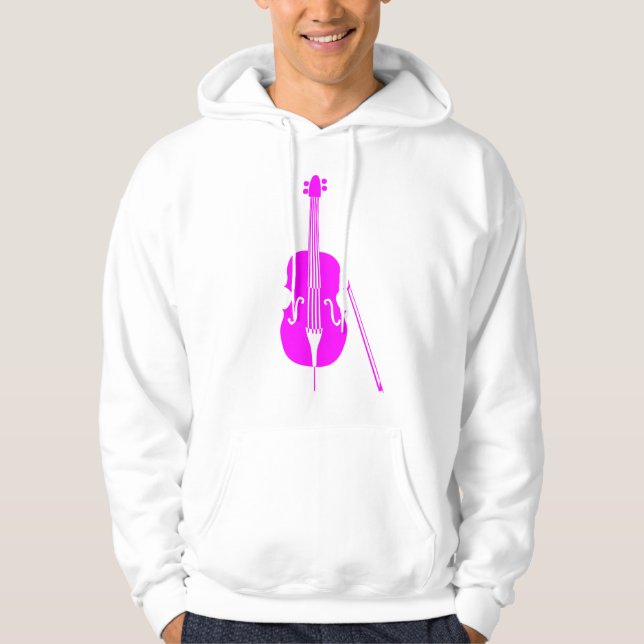 Dubbla Bass - Magenta Tröja Med Luva (Framsida)