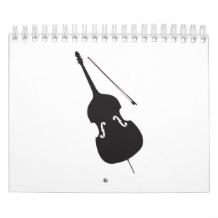 Dubbla Bass och Bow Silhouette Kalender
