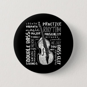 Dubbla Bass Ord Cloud Upright Bass Art Music Knapp