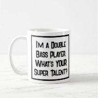 Dubbla Bass Player Toppen Talent. Kaffe Mugg