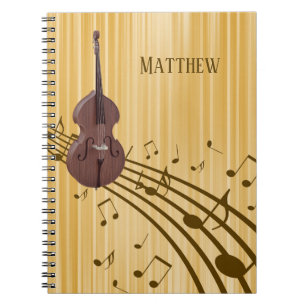 Dubbla Bass String Instrument (medel) Spiral Anteckningsbok