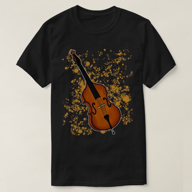 Dubbla Bass Teacher Bassistance String Musician T Shirt (Design framsida)