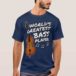 Dubbla Bass Worlds Greatest Bass Player Jazz Bassi T Shirt