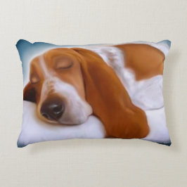 Dubbla Basset Hound Hund älskare accent Pillow Prydnadskudde