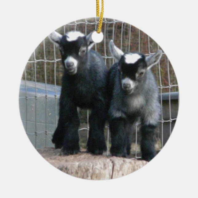 Dubbla besvärar julgransprydnad keramik (Framsidan)