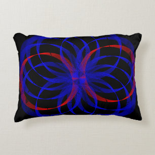 Dubbla Blåbär Färg Geometric Accent Pillow Prydnadskudde