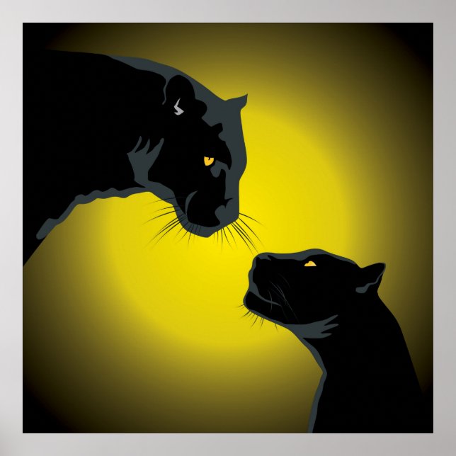 Dubbla Black Panthers Poster (Framsidan)