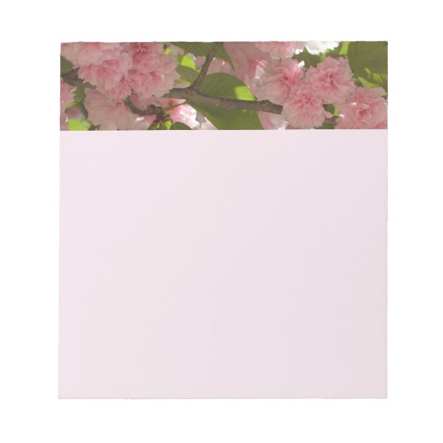 Dubbla Blossoming Cherry Träd III Vår Blommigt Anteckningsblock (Framsida)