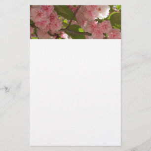 Dubbla Blossoming Cherry Träd III Vår Blommigt Brevpapper