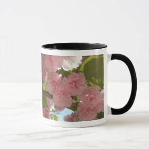 Dubbla Blossoming Cherry Träd III Vår Blommigt Mugg
