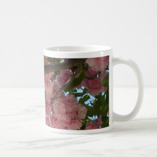 Dubbla Blossoming Cherry Träd IV Vår Kaffemugg