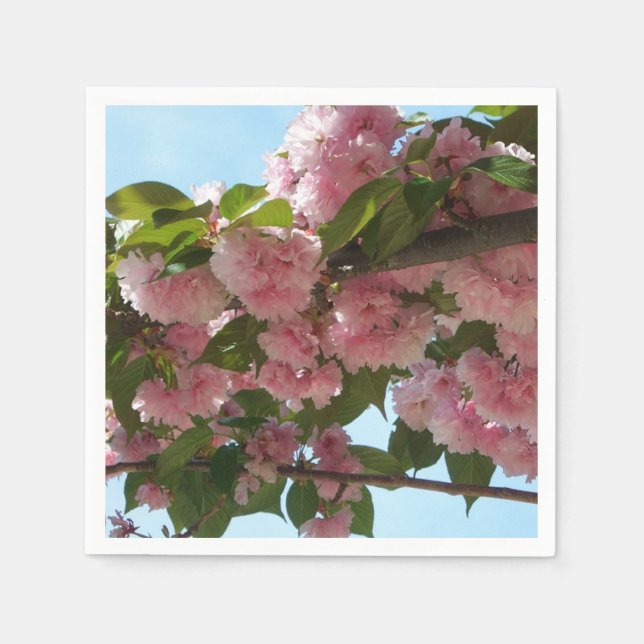 Dubbla Blossoming Cherry Träd IV Vår Pappersservett (Framsidan)