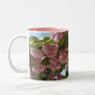 Dubbla Blossoming Cherry Träd IV Vår Två-Tonad Mugg
