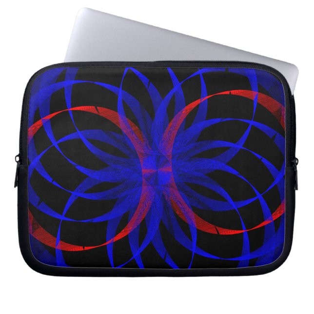 Dubbla Blueberry Accent Geometric Electronics Bag Laptop Fodral (Framsidan)