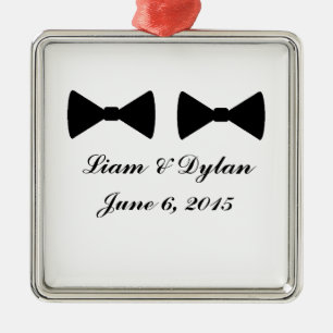 "Dubbla Bow Ties" Premium-julprydnad Julgransprydnad Metall