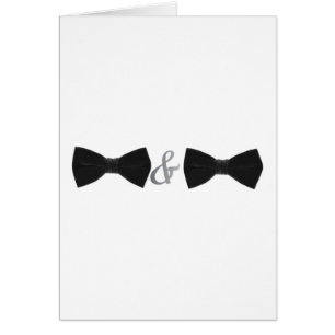 dubbla bowties hälsningskort