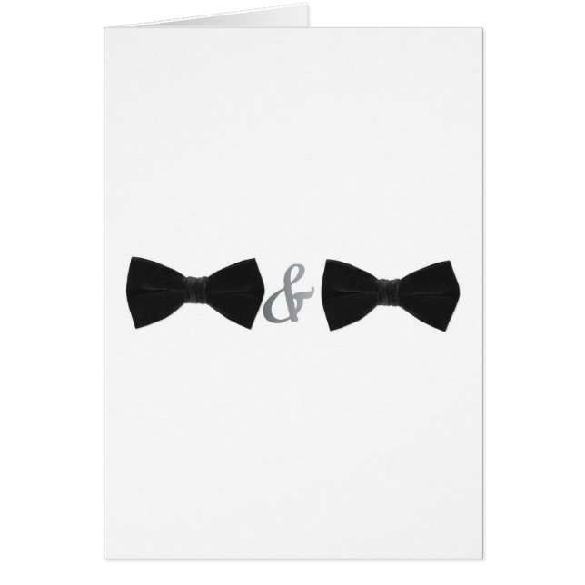 dubbla bowties hälsningskort (Framsidan)