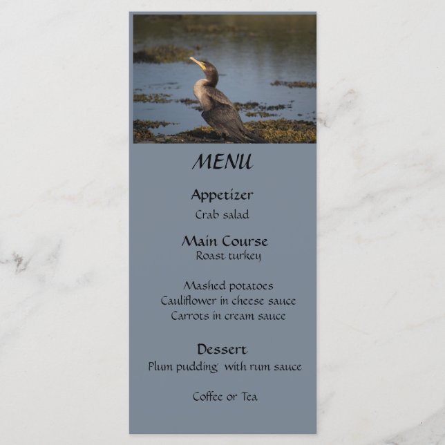 Dubbla bröstad skarv meny (Framsida)