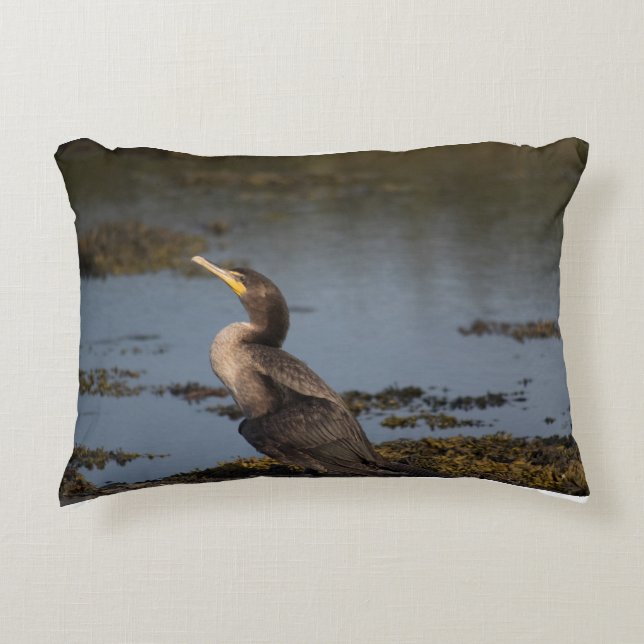Dubbla bröstad skarv prydnadskudde (Framsidan)