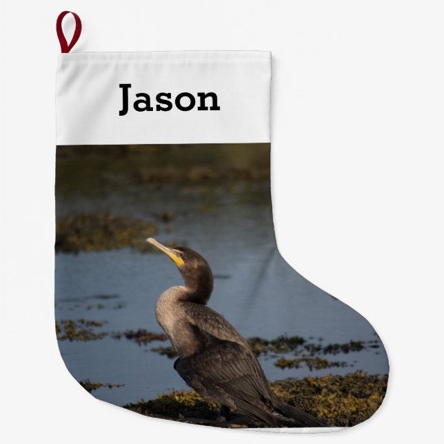 Dubbla bröstad skarv stor julstrumpa (Framsidan)