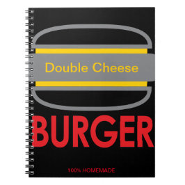 Dubbla Cheese Burger Icon Anteckningsbok