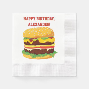 Dubbla Cheeseburger Anpassningsbar Party Papprare Pappersservett