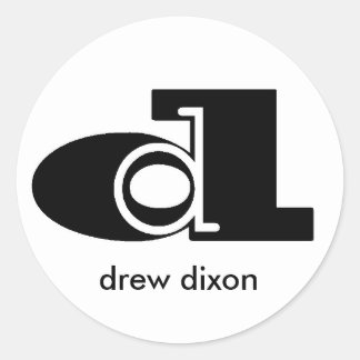 Dubbla D Sticker White Runt Klistermärke