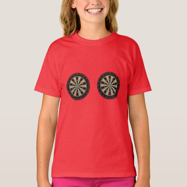 Dubbla Dart AA Fläkt 🎯 😍 Dartboard T Shirt (Framsida)