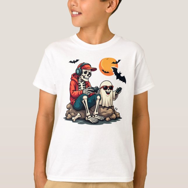 Dubbla Deadly, Haunted Gamers T Shirt (Framsida)