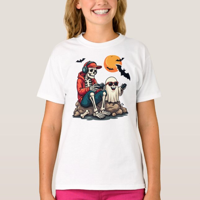 Dubbla Deadly, Haunted Gamers T Shirt (Framsida)