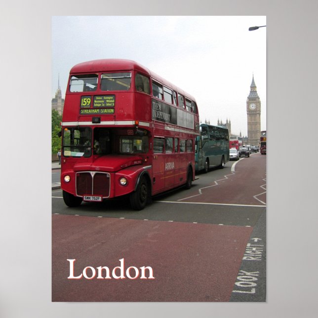 Dubbla-decker Buss London Poster (Framsidan)