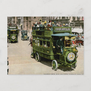 Dubbla Decker Buss på 5th Avenue Vykort
