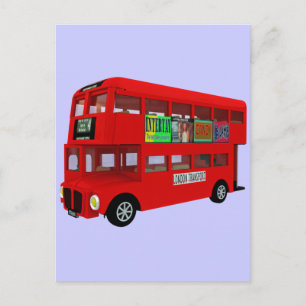 Dubbla-decker buss vykort