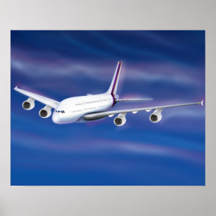 Dubbla Decker Commercial Airplan Poster