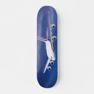 Dubbla Decker Commercial Airplan Skateboard Bräda 21,5 Cm