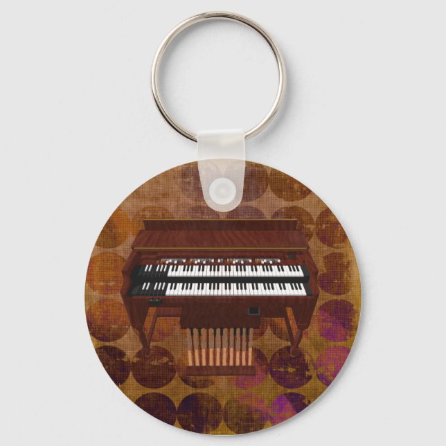Dubbla Decker-organ: 3D-modell: Nyckelkedja Nyckelring (Framsida)