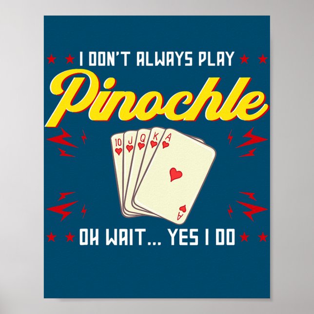 Dubbla-dekorpunkter för Pinochle-spel-Regler-kort Poster (Framsidan)
