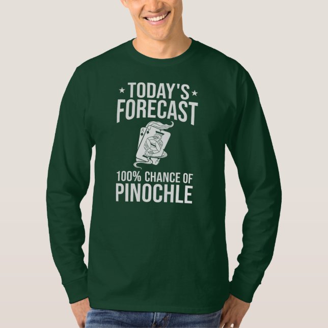 Dubbla-dekorpunkter för Pinochle-spel-Regler-kort T Shirt (Framsida)