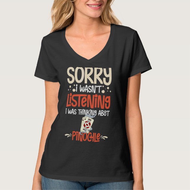 Dubbla-dekorpunkter för Pinochle-spel-Regler-kort T Shirt (Framsida)