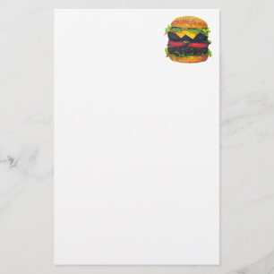 Dubbla Deluxe Hamburger med ost Brevpapper