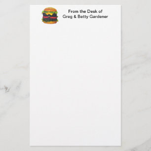 Dubbla Deluxe Hamburger med ost Brevpapper