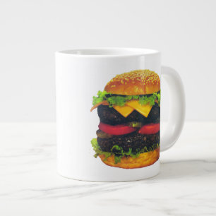 Dubbla Deluxe Hamburger med ost Jumbo Mugg