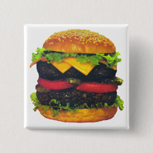 Dubbla Deluxe Hamburger med ost Knapp