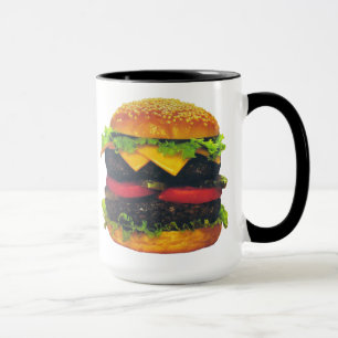 Dubbla Deluxe Hamburger med ost Mugg