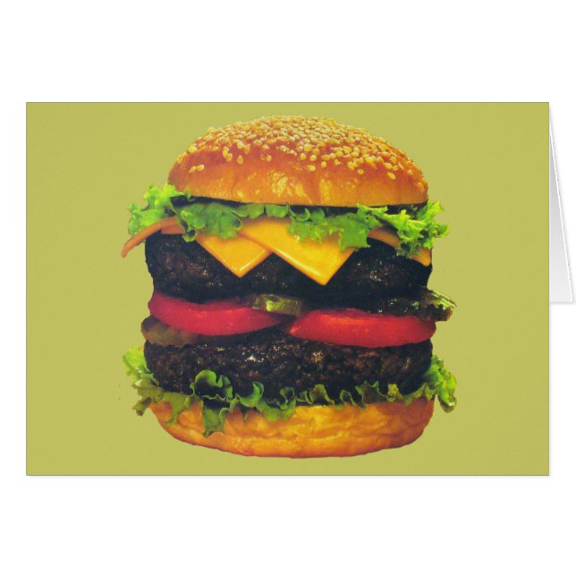 Dubbla Deluxe Hamburger med ost OBS Kort (Framsidan Horizontal)