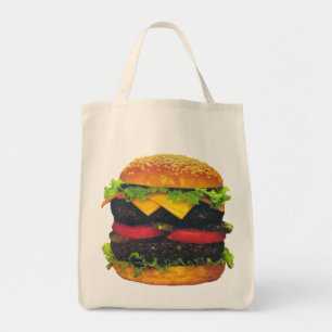 Dubbla Deluxe Hamburger med ost Tygkasse