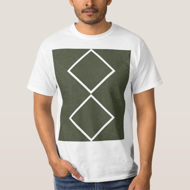 Dubbla Diamond Moss Grönt Graphic Tee (Framsida)