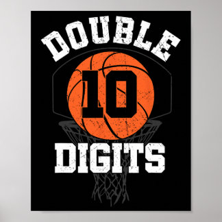 Dubbla Digits Birthday Dekorations Boy 10th Basket Poster