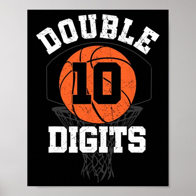 Dubbla Digits Birthday Dekorations Boy 10th Basket Poster (Framsidan)
